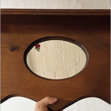USED 70’S WOODEN WALL RACK