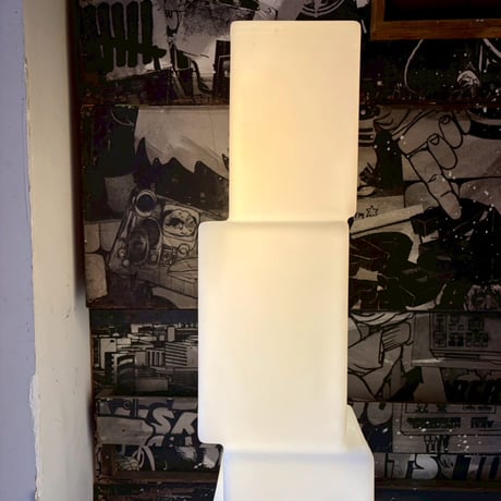 USED METAL FRAME PLASTIC SHADE FLOOR LAMP