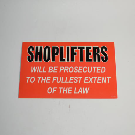 USED "SHOPLIFTERS" SING BOARD