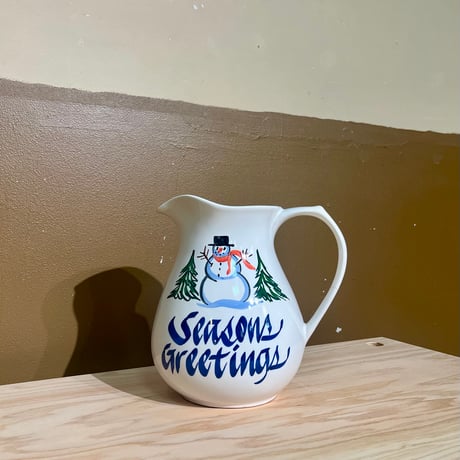 USED SNOWMAN FLOWER VASE