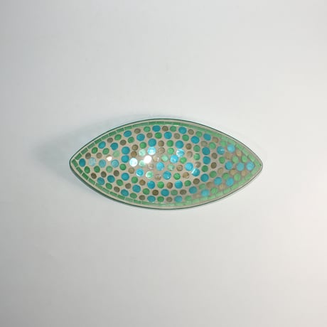 USED MASAIC HANDMADE GLASS TRAY