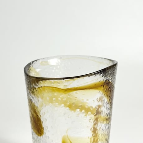 USED TEXTURE ART GLASS CUP