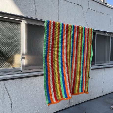 USED HANDMADE ACRYLIC BLANKET