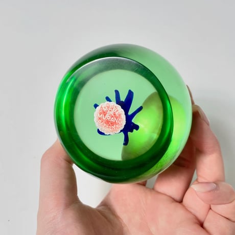 USED "MURANO GLASS" GLASS PAPERWEIGHT
