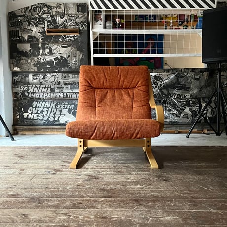 JAPAN USED “FUJI FURNITURE / AJIO” FABRIC 2P SOFA