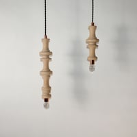 JAPAN USED WOODEN PENDANT LAMP