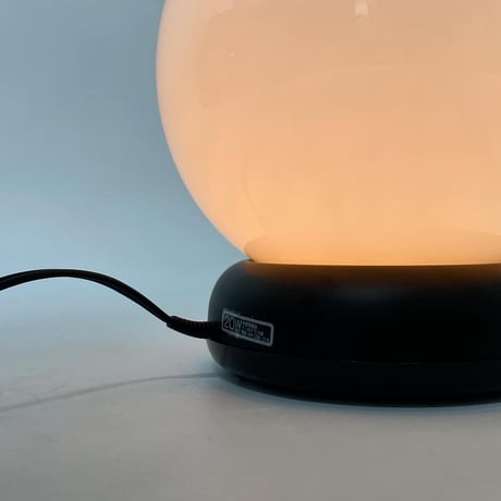 JAPAN USED STEEL LEG GLASS OVAL TOUCH SENSOR TABLE LAMP