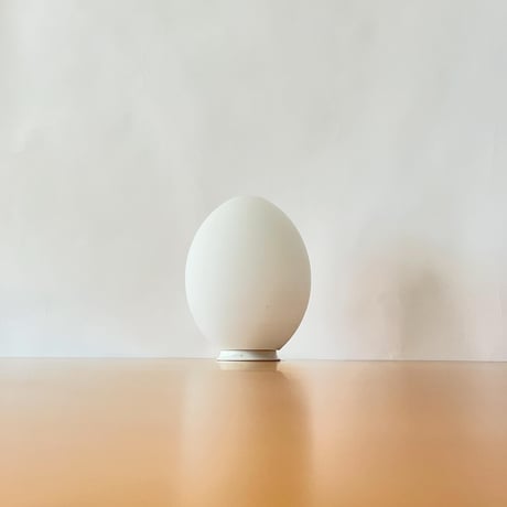 JAPAN USED GLASS SHADE EGG TABLE LAMP