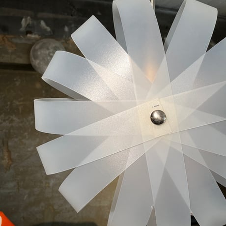 USED PLASTIC SHADE PENDANT LAMP