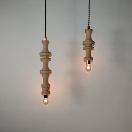 JAPAN USED WOODEN PENDANT LAMP