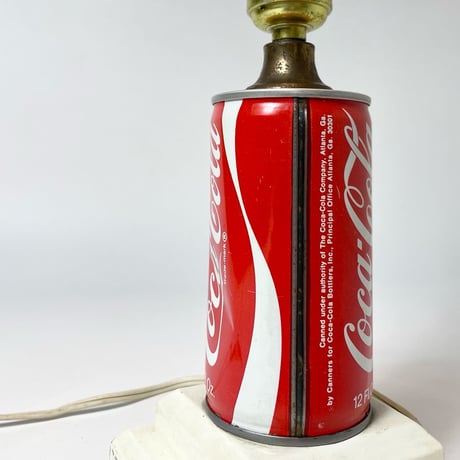 USED WOODEN LEG COCA-COLA TABLE LAMP