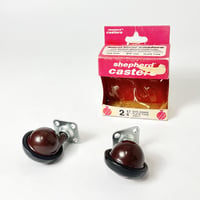 NOS 70'S "SHEPHERD PRODUCTS U.S. INC" HARD FLOOR CASTERS