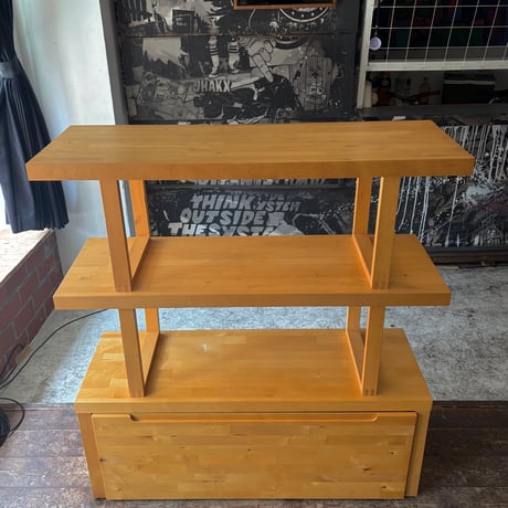 USED "OLD IKEA" WOODEN OPEN SHELF