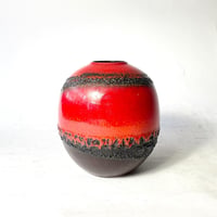 VINTAGE 70'S "FAT LAVA" CERAMIC FLOWER VASE