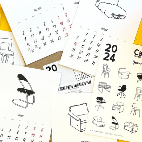 TAKESHI WADA "2024 VTG CHAIR COLLECTION CALENDAR"