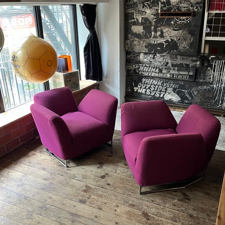 USED IRON LEG FABRIC 1P SOFA