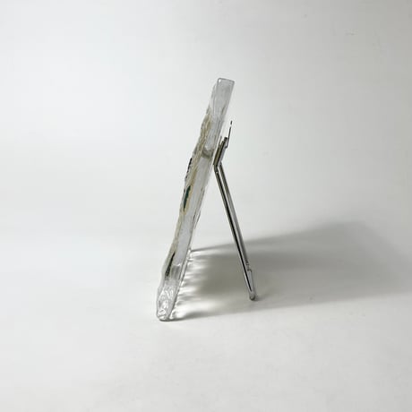JAPAN USED "KAGAMI CRYSTAL" GLASS FLAME STAND MIRROR