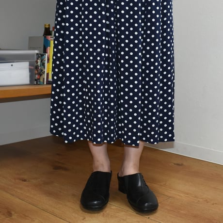 USED "SAG HARBOR" RAYON DOT SKIRT