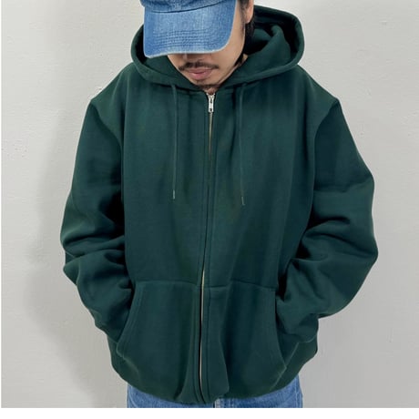 BASEMENT GEAR "15oz Garment Dye Zip Up Hoodie"