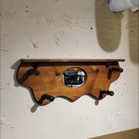 USED 70’S WOODEN WALL RACK