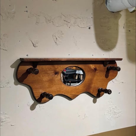 USED 70’S WOODEN WALL RACK