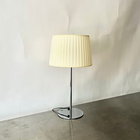 JAPAN USED FABRIC SHADE CHROME TABLE LAMP