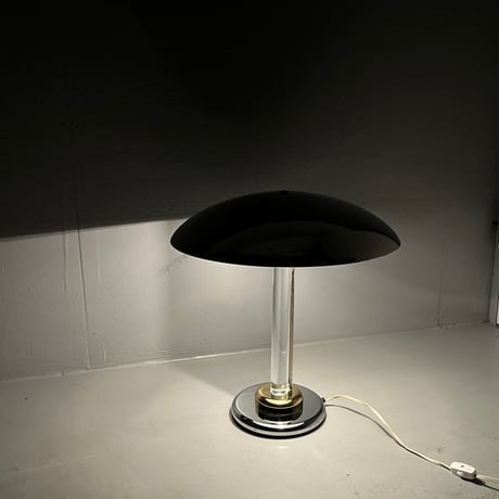 USED STAINLESS SHADE ACRYL FRAME TABLE LAMP