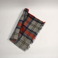 VINTAGE 50'S "TROY ROBE" PLAID WOOL BLANKET