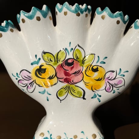 VINTAGE 70’S “ELPA ALCOBACA” 5FINGER CERAMIC FLOWER VASE