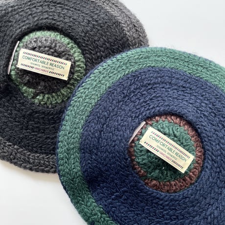 COMFORTABLE REASON  “Stripe Tam O' Shanter Hat”