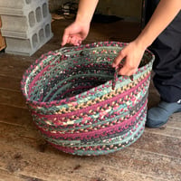 USED HANDMADE FABRIC BASKET