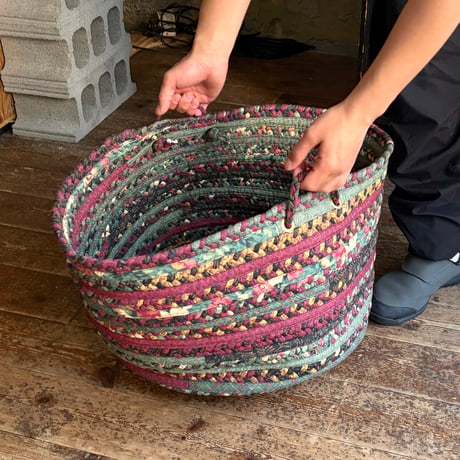 USED HANDMADE FABRIC BASKET