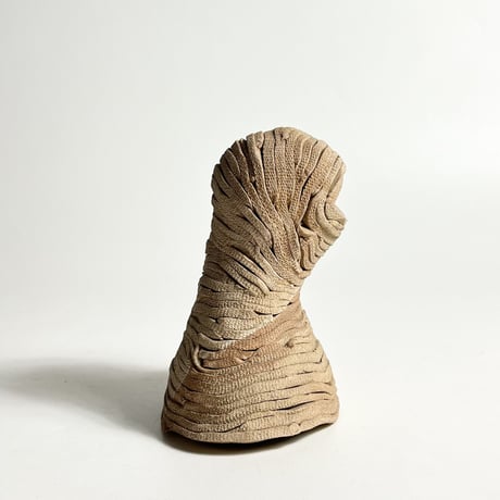 VINTAGE CLAY MUMMY STATUE