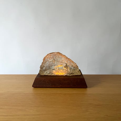 USED 80’S ACRYL & WOODEN TABLE LAMP