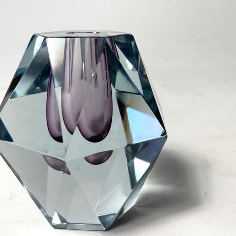 VINTAGE 50-70'S "ASTA STOMBERG / DIAMOND" GLASS FLOWER VASE