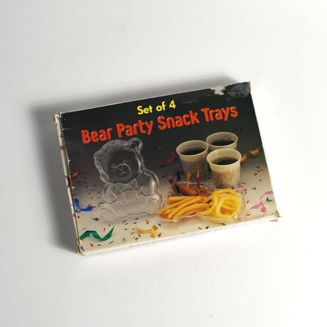 USED BEAR PARTY SNACK TRAYS