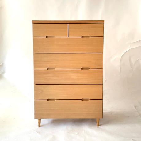 USED WOODEN SEVEN DRAWER CHEST
