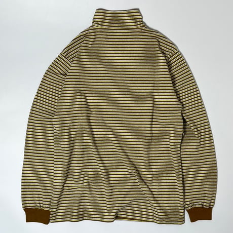 COMFORTABLE REASON "Multi Border L/S Stand Zip"