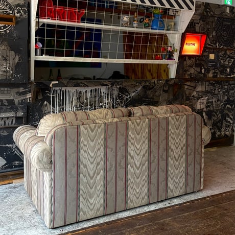 NOS STRIPED FABRIC 2P SOFA