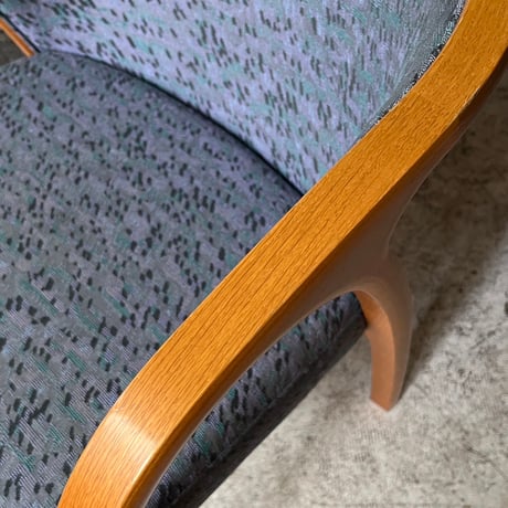 JAPAN USED "TENDO" WOODEN FRAME FABRIC CHAIR