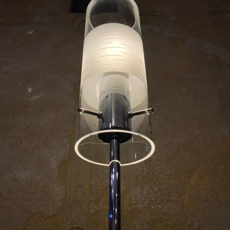 USED "DE MAJO / XILO T10" GLASS SHADE TABLE LAMP