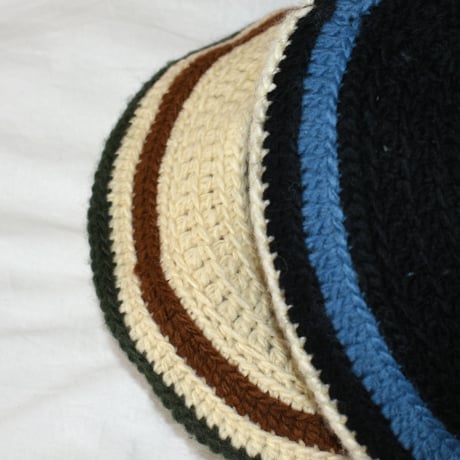 COMFORTABLE REASON "Stripe Tam O'Shanter Hat"
