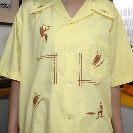 USED 70'S "PEARL OF THE ORIENT" GUAYABERA S/S SHIRT