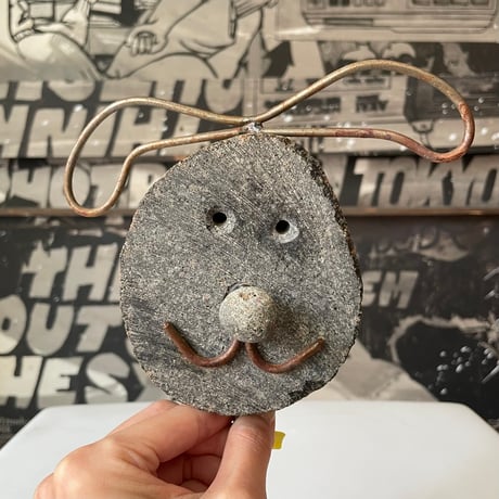 USED STONE DOG-SHAPED SCULPTURE