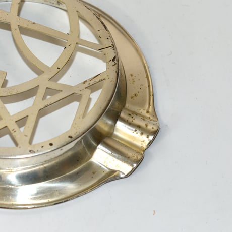 USED IRON FLAME GLASS ASHTRAY