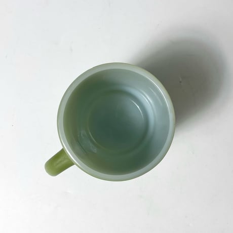 VINTAGE 60'S "ANCHOR HOCKING / FIRE KING" AVOCADO GREEN COFFEE MUG