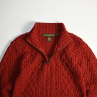 USED "INIS CRAFTS" WOOL ZIP-UP KNIT JACKET