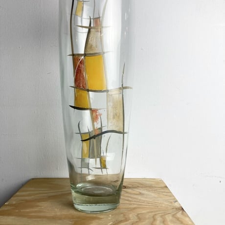 PRINTED GLASS VASE