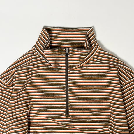 COMFORTABLE REASON "Multi Border L/S Stand Zip"