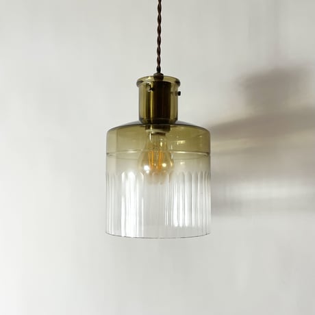 USED GLASS SHADE CIRCLE PENDANT LAMP